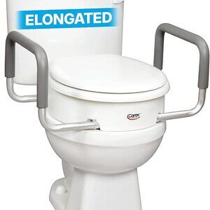 Carex 3.5 Inch Raised Toilet Seat with Arms